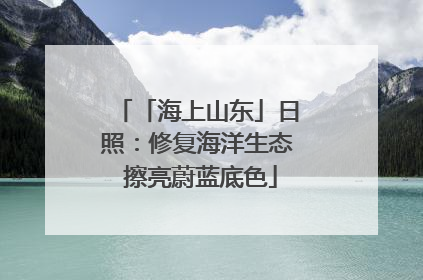 「海上山东」日照：修复海洋生态 擦亮蔚蓝底色