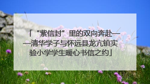 “紫信封”里的双向奔赴——清华学子与怀远县龙亢镇实验小学学生暖心书信之约