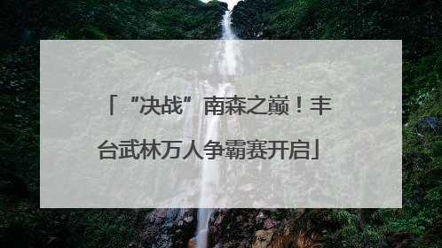 “决战”南森之巅！丰台武林万人争霸赛开启