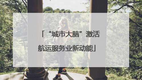 “城市大脑”激活航运服务业新动能