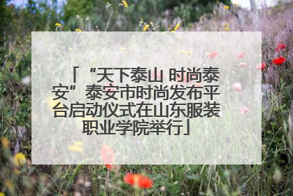 “天下泰山 时尚泰安”泰安市时尚发布平台启动仪式在山东服装职业学院举行