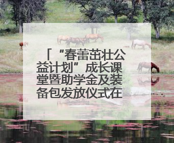 “春蕾茁壮公益计划”成长课堂暨助学金及装备包发放仪式在广西举行