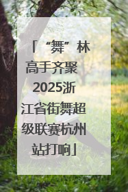 “舞”林高手齐聚 2025浙江省街舞超级联赛杭州站打响