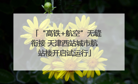 “高铁+航空”无缝衔接 天津西站城市航站楼开启试运行