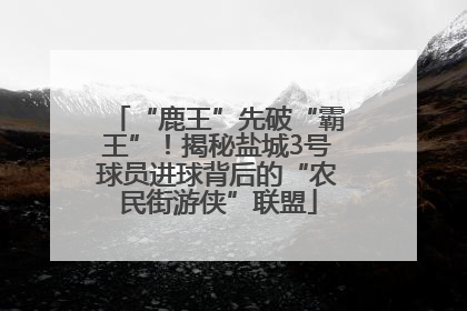 “鹿王”先破“霸王”！揭秘盐城3号球员进球背后的“农民街游侠”联盟