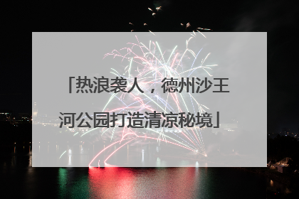 热浪袭人，德州沙王河公园打造清凉秘境