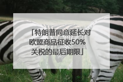 特朗普同意延长对欧盟商品征收50%关税的最后期限