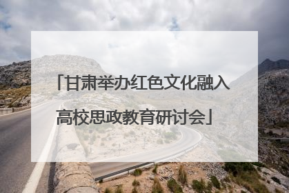 甘肃举办红色文化融入高校思政教育研讨会