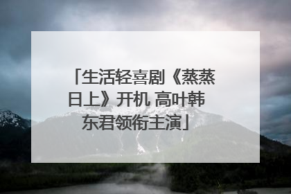 生活轻喜剧《蒸蒸日上》开机 高叶韩东君领衔主演