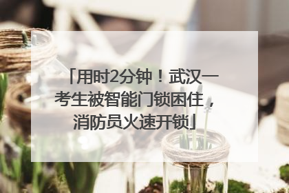 用时2分钟！武汉一考生被智能门锁困住，消防员火速开锁