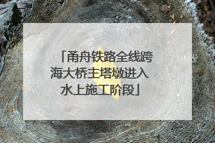 甬舟铁路全线跨海大桥主塔墩进入水上施工阶段