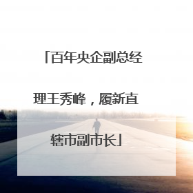 百年央企副总经理王秀峰，履新直辖市副市长