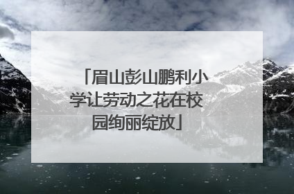 眉山彭山鹏利小学让劳动之花在校园绚丽绽放