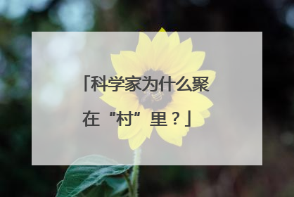 科学家为什么聚在“村”里？