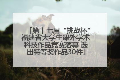 第十七届“挑战杯”福建省大学生课外学术科技作品竞赛落幕 选出特等奖作品30件