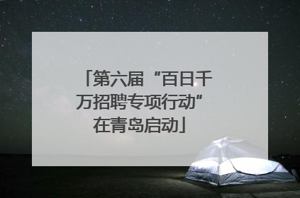 第六届“百日千万招聘专项行动”在青岛启动