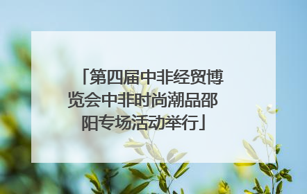 第四届中非经贸博览会中非时尚潮品邵阳专场活动举行