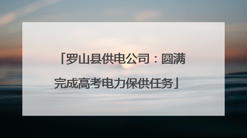 罗山县供电公司：圆满完成高考电力保供任务