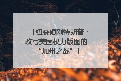 纽森硬刚特朗普：改写美国权力版图的 “加州之战”