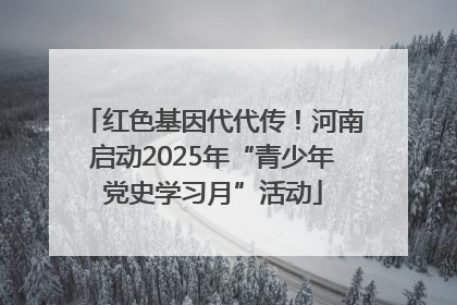 红色基因代代传！河南启动2025年“青少年党史学习月”活动