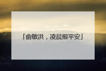 俞敏洪，凌晨报平安