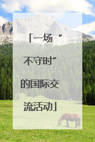 一场“不守时”的国际交流活动