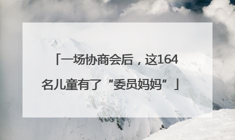 一场协商会后，这164名儿童有了“委员妈妈”