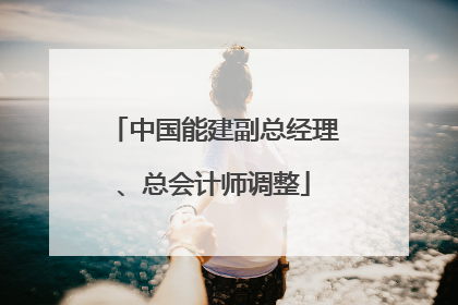 中国能建副总经理、总会计师调整