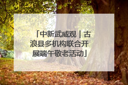 中新武威观｜古浪县多机构联合开展端午敬老活动