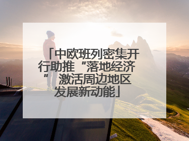 中欧班列密集开行助推“落地经济” 激活周边地区发展新动能