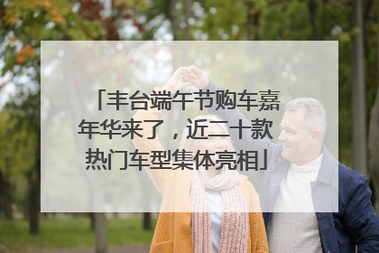 丰台端午节购车嘉年华来了，近二十款热门车型集体亮相