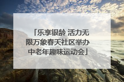 乐享银龄 活力无限万象春天社区举办中老年趣味运动会