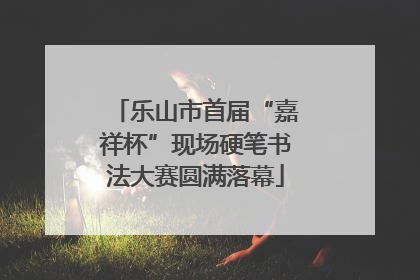 乐山市首届“嘉祥杯”现场硬笔书法大赛圆满落幕