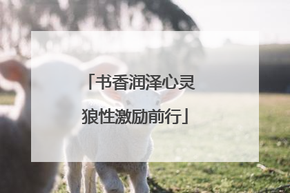 书香润泽心灵 狼性激励前行