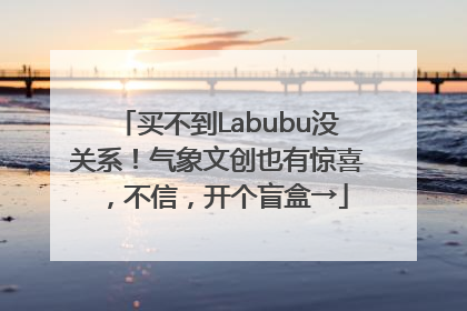 买不到Labubu没关系！气象文创也有惊喜，不信，开个盲盒→