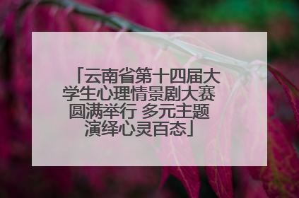 云南省第十四届大学生心理情景剧大赛圆满举行 多元主题演绎心灵百态