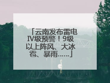 云南发布雷电Ⅳ级预警！9级以上阵风、大冰雹、暴雨……