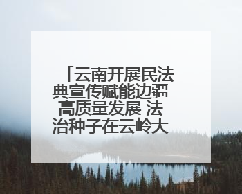 云南开展民法典宣传赋能边疆高质量发展 法治种子在云岭大地生根发芽