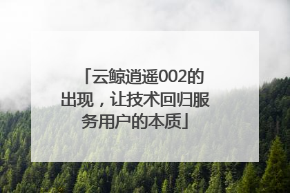 云鲸逍遥002的出现，让技术回归服务用户的本质