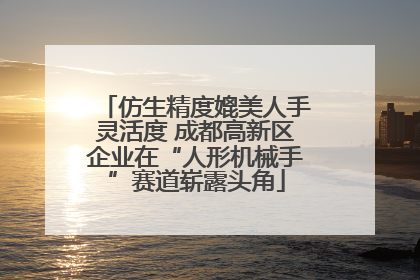 仿生精度媲美人手灵活度 成都高新区企业在“人形机械手”赛道崭露头角