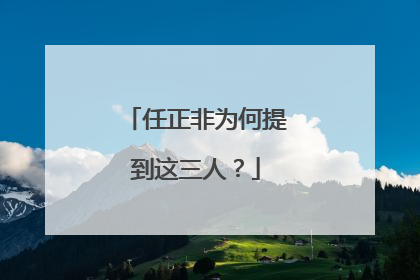 任正非为何提到这三人？