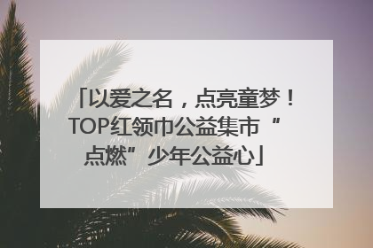 以爱之名，点亮童梦！TOP红领巾公益集市“点燃”少年公益心