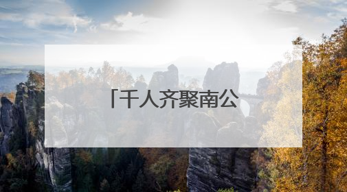 千人齐聚南公园，这场活动正式启动！