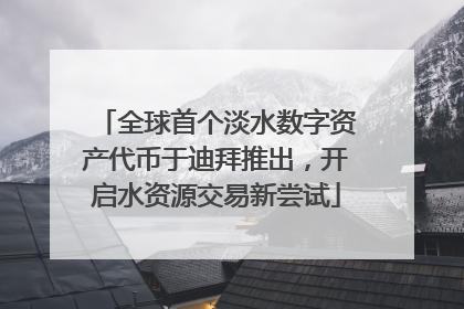 全球首个淡水数字资产代币于迪拜推出，开启水资源交易新尝试