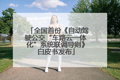 全国首份《自动驾驶公交“车路云一体化”系统联调导则》白皮书发布