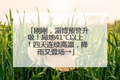 刚刚，淄博预警升级！局地41℃以上！四天连续高温，降雨又登场→