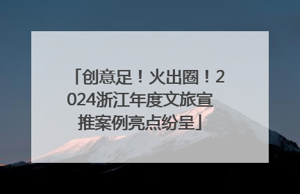 创意足！火出圈！2024浙江年度文旅宣推案例亮点纷呈