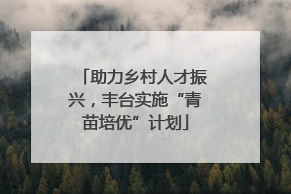 助力乡村人才振兴，丰台实施“青苗培优”计划