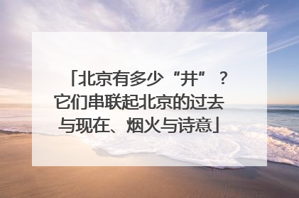 北京有多少“井”？它们串联起北京的过去与现在、烟火与诗意