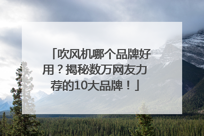 吹风机哪个品牌好用？揭秘数万网友力荐的10大品牌！